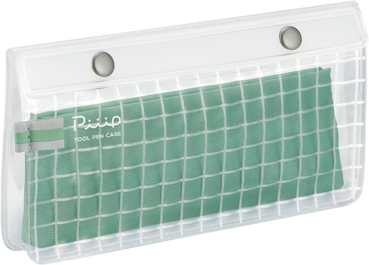 Kokuyo F-VBF241-5 Pencil Case, Tool Pen Case, Peep, Flat Type, Sage Green