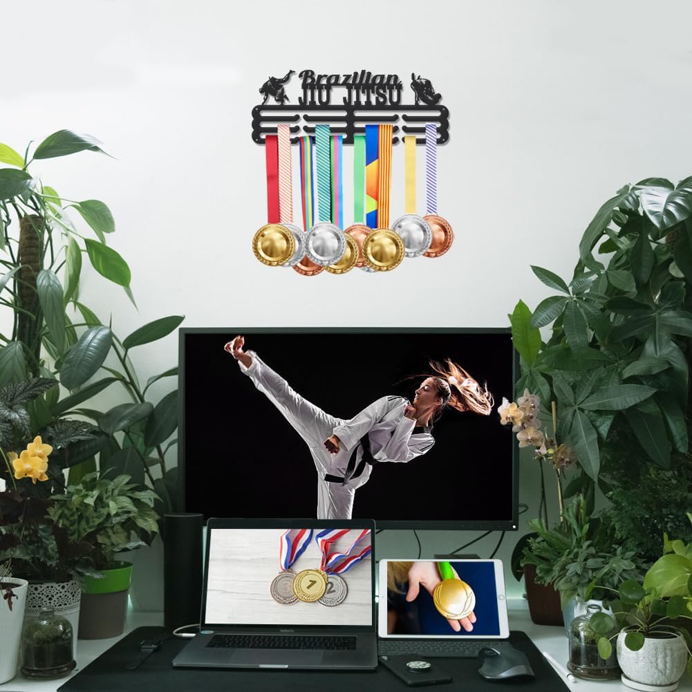 SUPERDANT Sports Medal Display Medal Hangers Medal Holder Display Hanger Metal Medal Hanger Medal Wall Hanger Black Steel Medal Holder