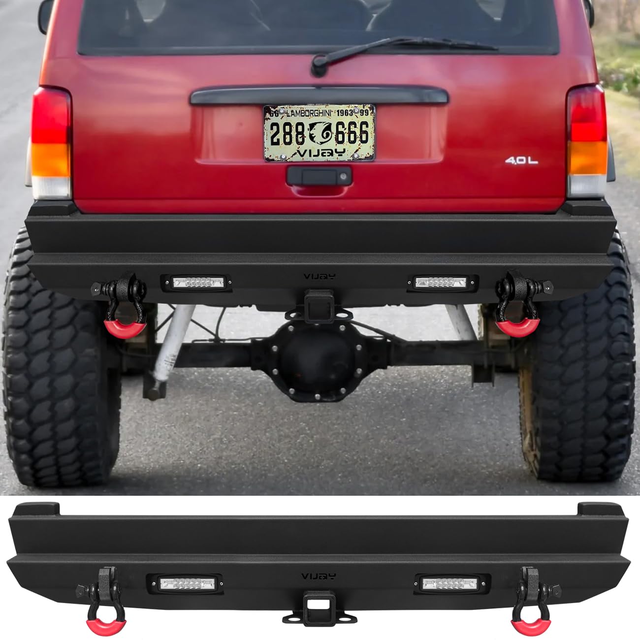 Amazon.com: Vijay Rear Bumper Fits 1984-2001 Cherokee XJ with