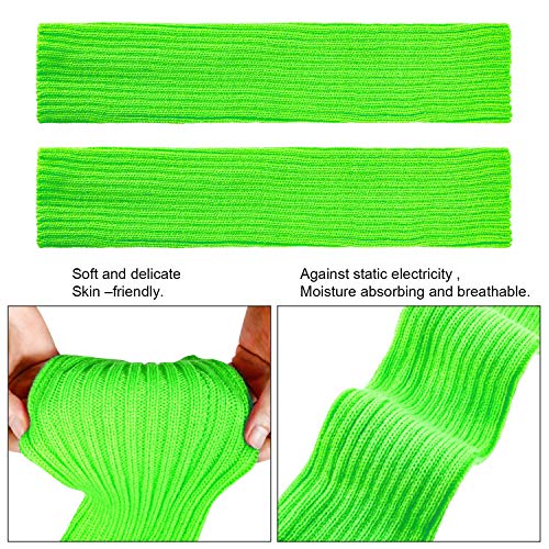 Image of Syhood 80s Women Neon Leg Warmers Knit Ribbed Leg Warmer for Party Accessories