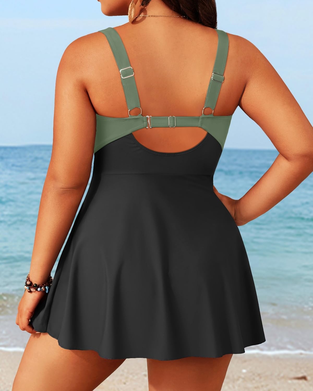 Aqua Eve Plus Size Swim Dress - Two Piece Tankini Tummy Control Bathing Suit with Shorts 2025 Swimsuit