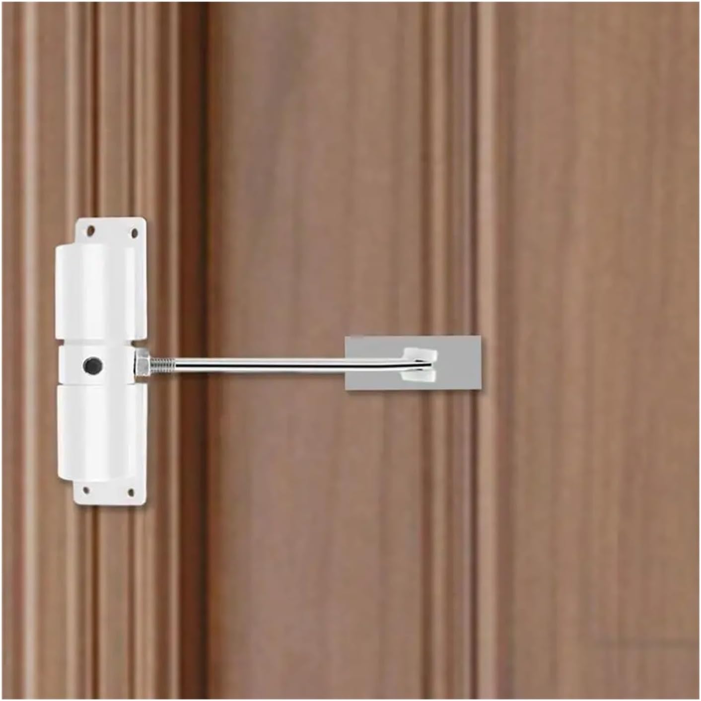 Garden Door Closer Self-Closing Hinges Gate Closers Soft Closing Spring-Loaded for Gates Sheds Fences(Black)