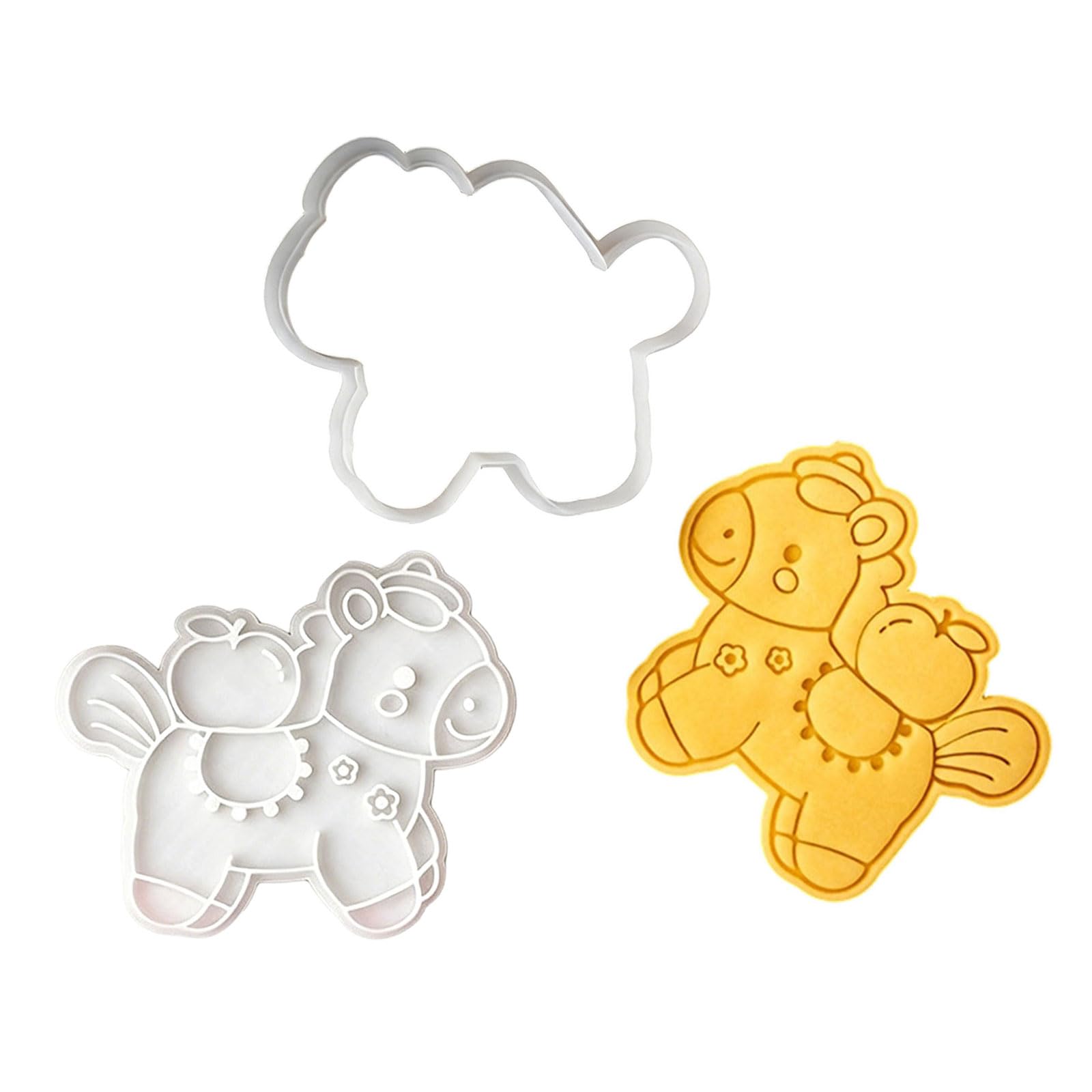 Tsophreniq Artistic Horse Shape Dough Press for Confectionery Projects and Ergonomic Designs Celebratory Cookie Press