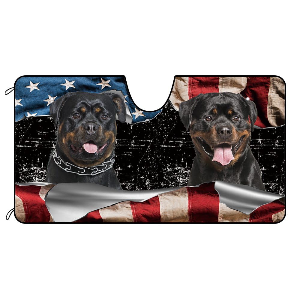 BAGEYOU Parasol Para Parabrisas Delantero De Coche Staffordshire Bull Terrier, Decoración De Perros Y Cachorros, Visera Reflectante De Rayos UV, Protector Solar, Mantiene El Vehículo Fresco, 55 X 30