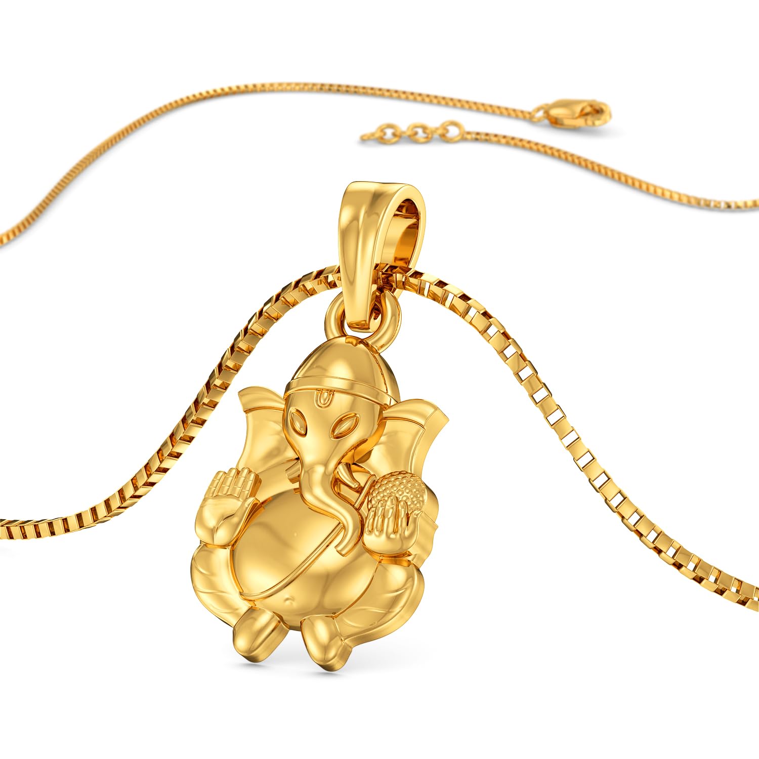 joyalukkas 22k (916) Purity | HUID & BIS Hallmark | Shree Ganesh Gold Pendant For Men-picture-16