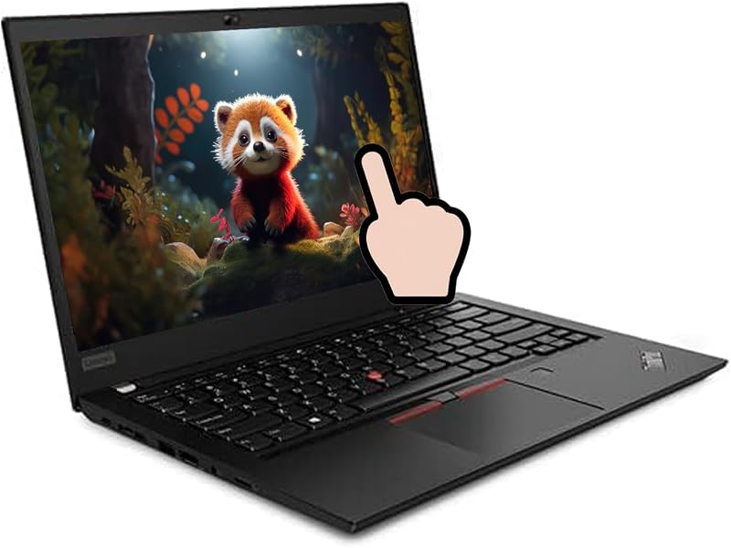 Lenovo ThinkPad T495 Touchscreen Laptop, 14 Inch FHD Notebook, AMD Ryzen 5 3500, 8GB RAM, 256GB SSD, QWERTY Keyboard, Windows 11 Pro (Generalüberholt)