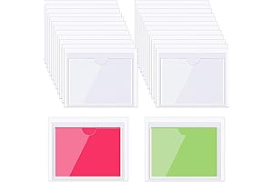 30 Pack Self-Adhesive Index Card Pockets for Classrooms