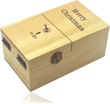 Useless Pointless Box, Life Fully Assembled Turns Itself Off Useless Box, for Stress-Release and Perfect for Home & Office Desk A