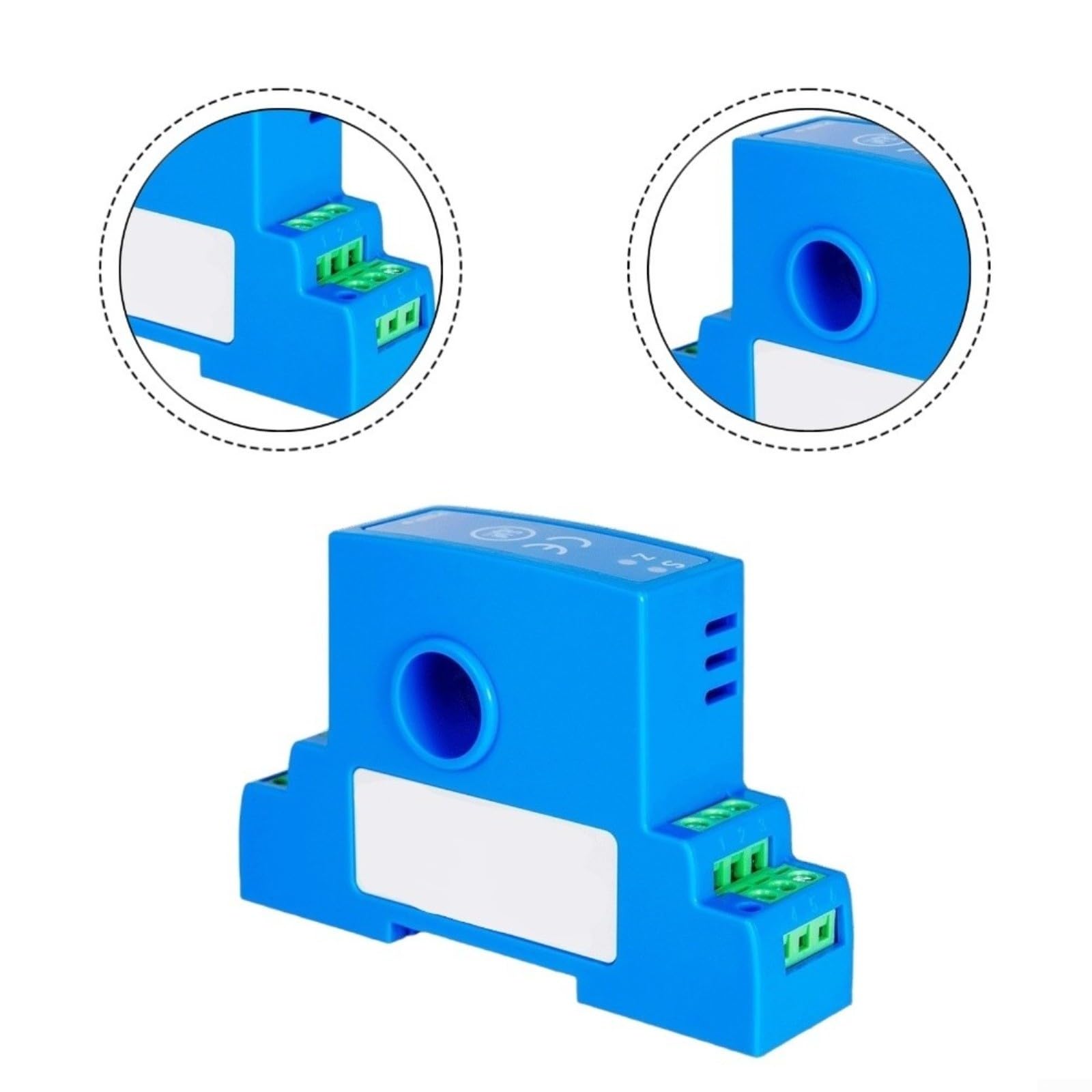 DC Stromwandler Hall-Sensor 0-50A/0-100A, 4-20mA Ausgang, Durchsteck Typ 15mm, ±0.3% Genauigkeit für Steuerung(DC0-50A)