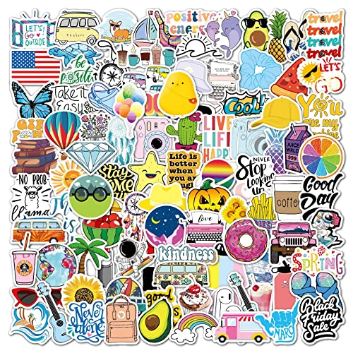100 Pcs Aesthetic Stickers, Pegatinas Decorativas para Ordenador Pegatinas de Vinilo Impermeables...