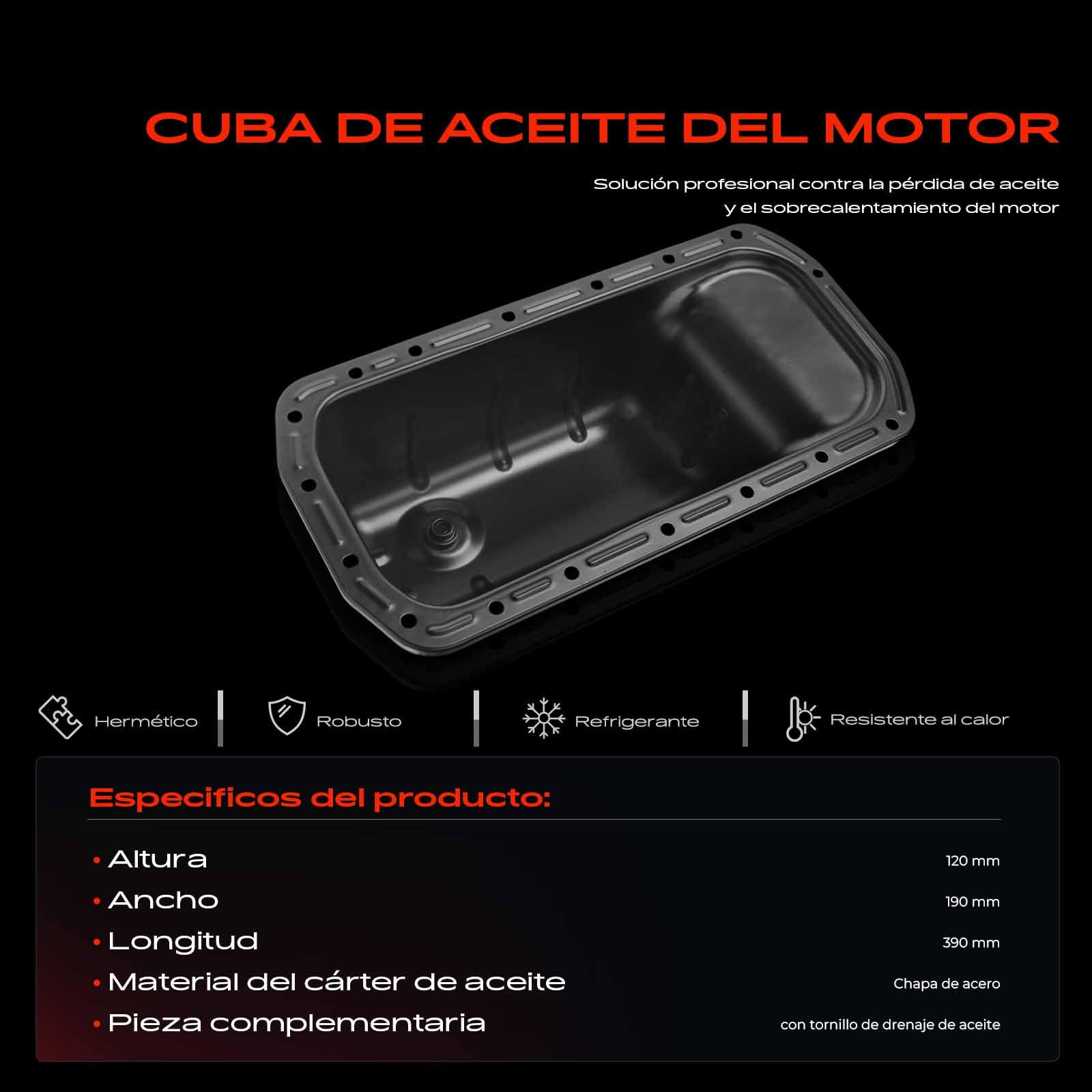Frankberg Cárter de aceite para Berlingo C1 C2 Jumpy B-Max Fiesta V VI Focus II III Fusion Mondeo IV Mini 307 407 3008 Bippara 2001-2018 1342630