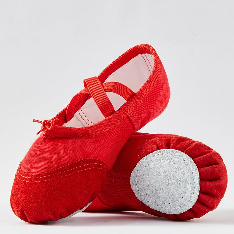 Canvas Ballet Shoes Soft Split Sole Flat Turners Dance Practice Shoes