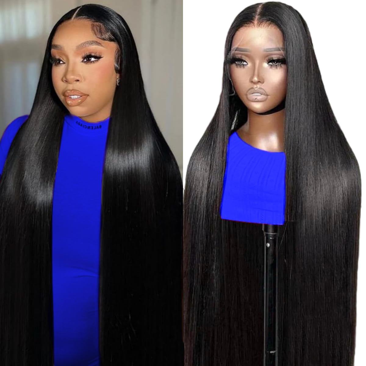 LICHANG Straight Lace Front Wigs Human Hair Pre Plucked for Black Women 13x4 Lace Frontal Wigs Human Hair 200% Density Brazilian Virgin Hair Glueless Wigs 26 Inch