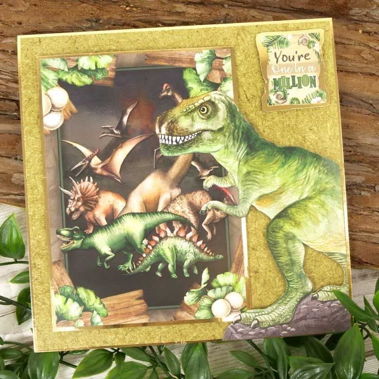 Hunkydory Crafts The A6 Little Book of Dinosaurs, brown - Image 3