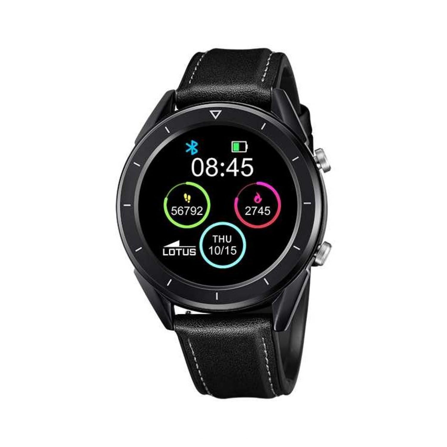 Smartwatch Lotus de hombre negro con esfera de aleación de zinc de moda 2