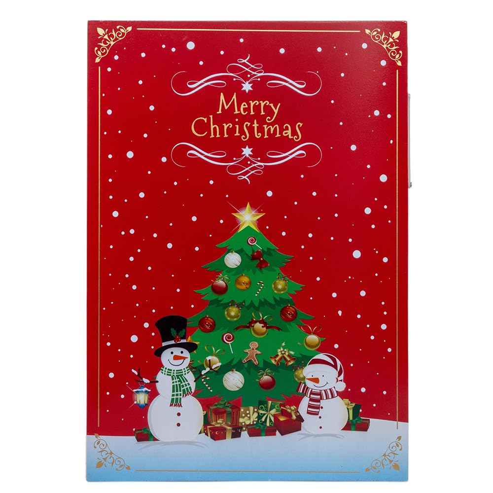 Kurt Adler 33 cm batteriebetriebener beleuchteter Weihnachts-Adventskalander aus Holz