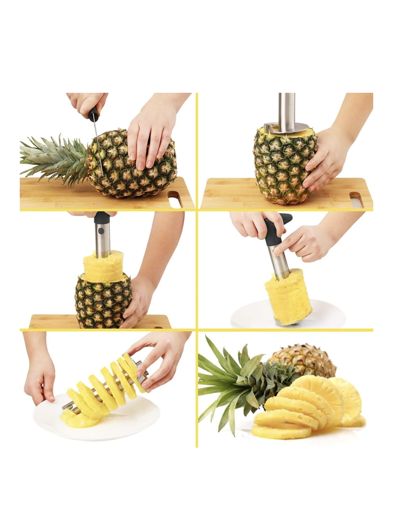 Cortador de manzana + cortador de piña + cortador de peras