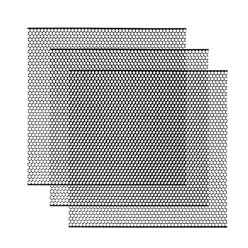 Image of AggAuto Universal 13 inchx13 inch Car Grill Mesh - Aluminum Alloy Automotive Grille Insert Bumper Honeycomb Hole 6mm Spacing 1mm, 3Pcs One of the Most Multifunctional Shape Grids Black