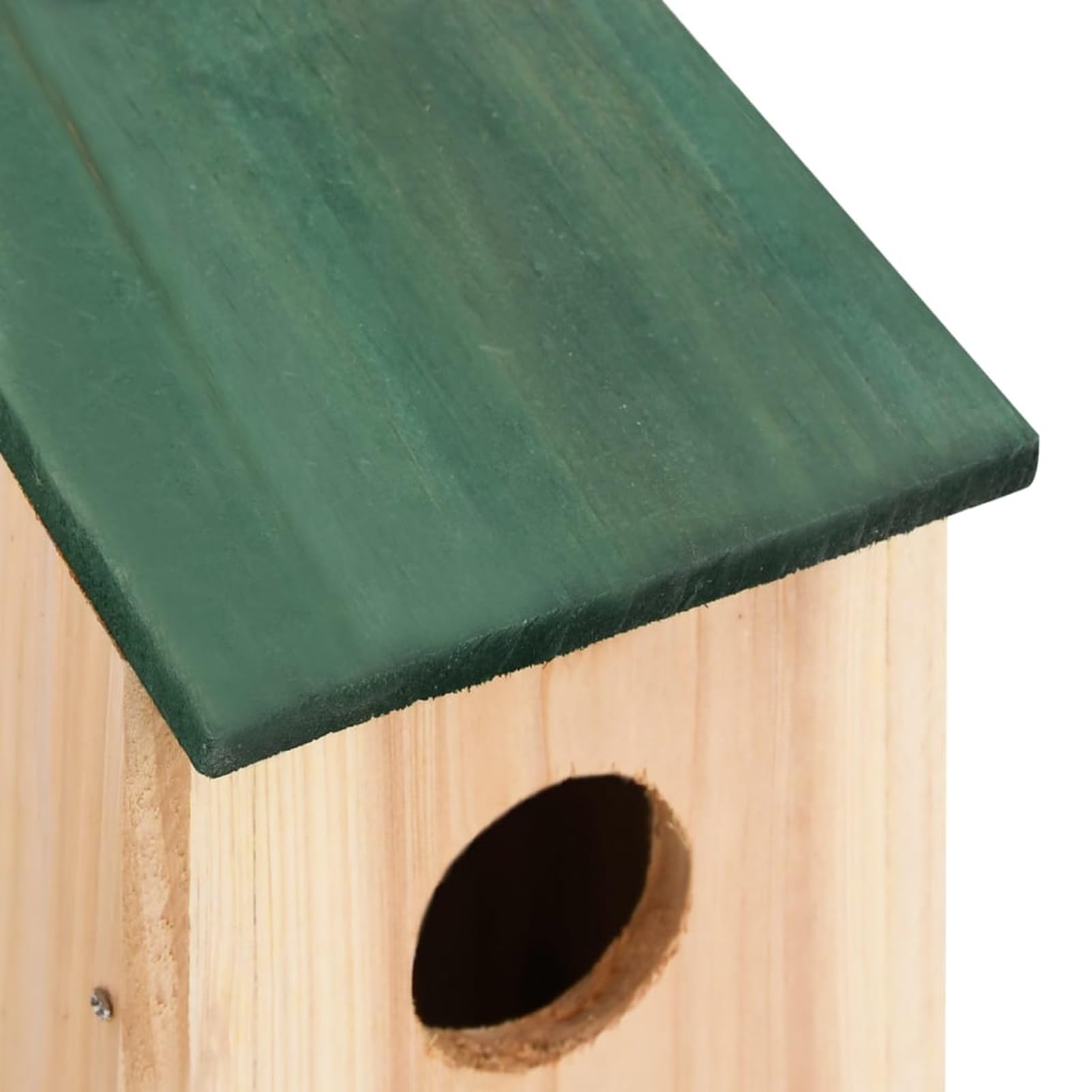 Casetta per uccelli, 4 pezzi, in legno, 12 x 12 x 22 cm, per pappagalli