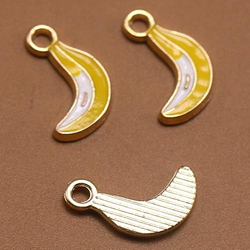 Miniatura 3 de KESYOO 20 piezas de joyería de plátano colgantes artesanías colgantes collar DIY encanto colgante etiqueta para pulsera collar llaveros llavero