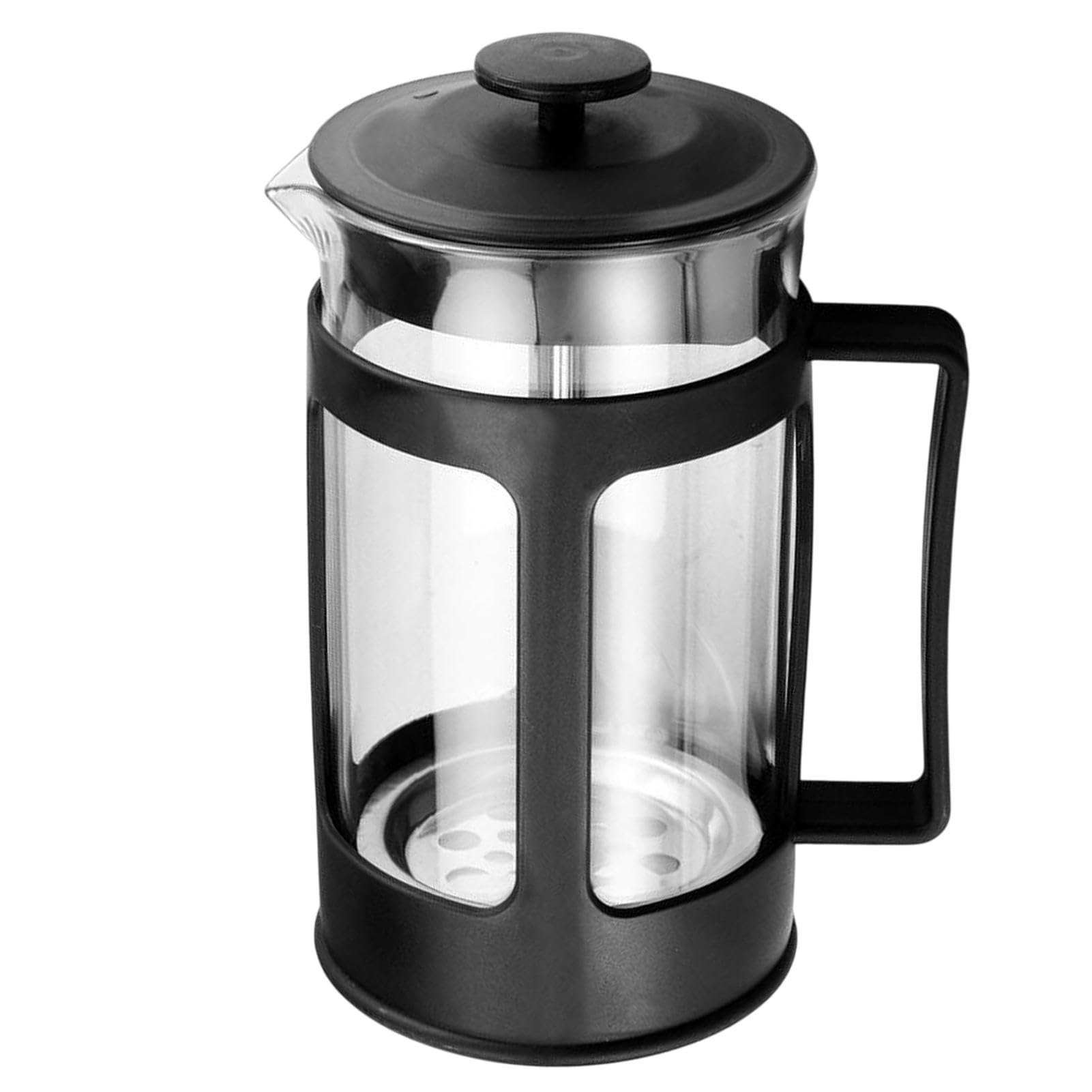 Harnovlis Cafetiere 1 Cup French Press Coffee Maker, Small Cafetiere 1 Cup, 3 Level Stainless Steel Filter, Coffee Press for Ground Coffees, Heat Resistant Borosilicate Glass, 0.35 L / 12 oz