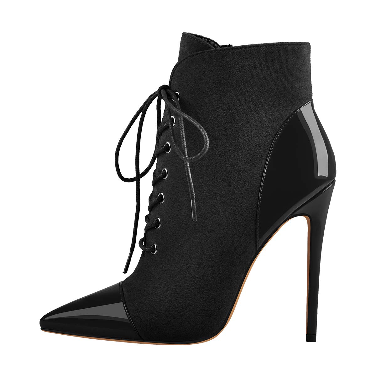 Womens Pointed Cap Toe Lace Up Stilettos Ankle Boots Desertcart
