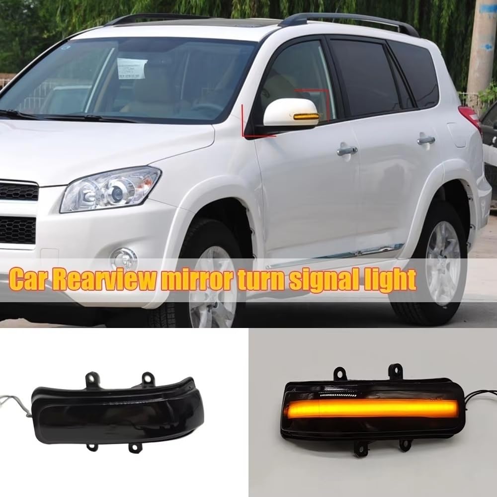 intermitentes laterales LED dinámicos Para Toyota Para RAV4 Para Alphard Para Vellfire Para Senna Para 4Runner Espejo Retrovisor De Señal Giro Flujo