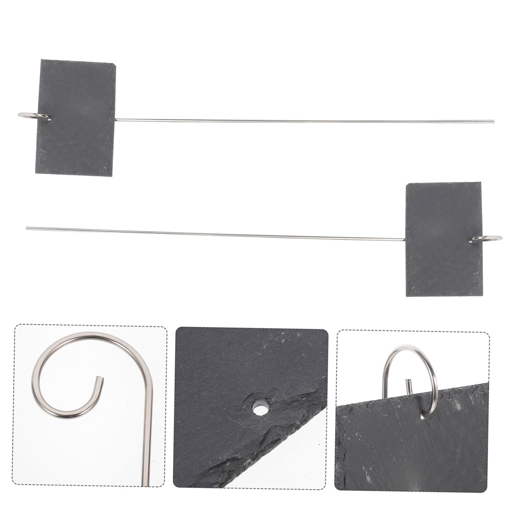 BESTonZON Etichette per Piante in Ardesia Nero Set da Giardino Scrivibili Resistenti Non Deformabili per Classificazione Fiori Decorazione Cortile
