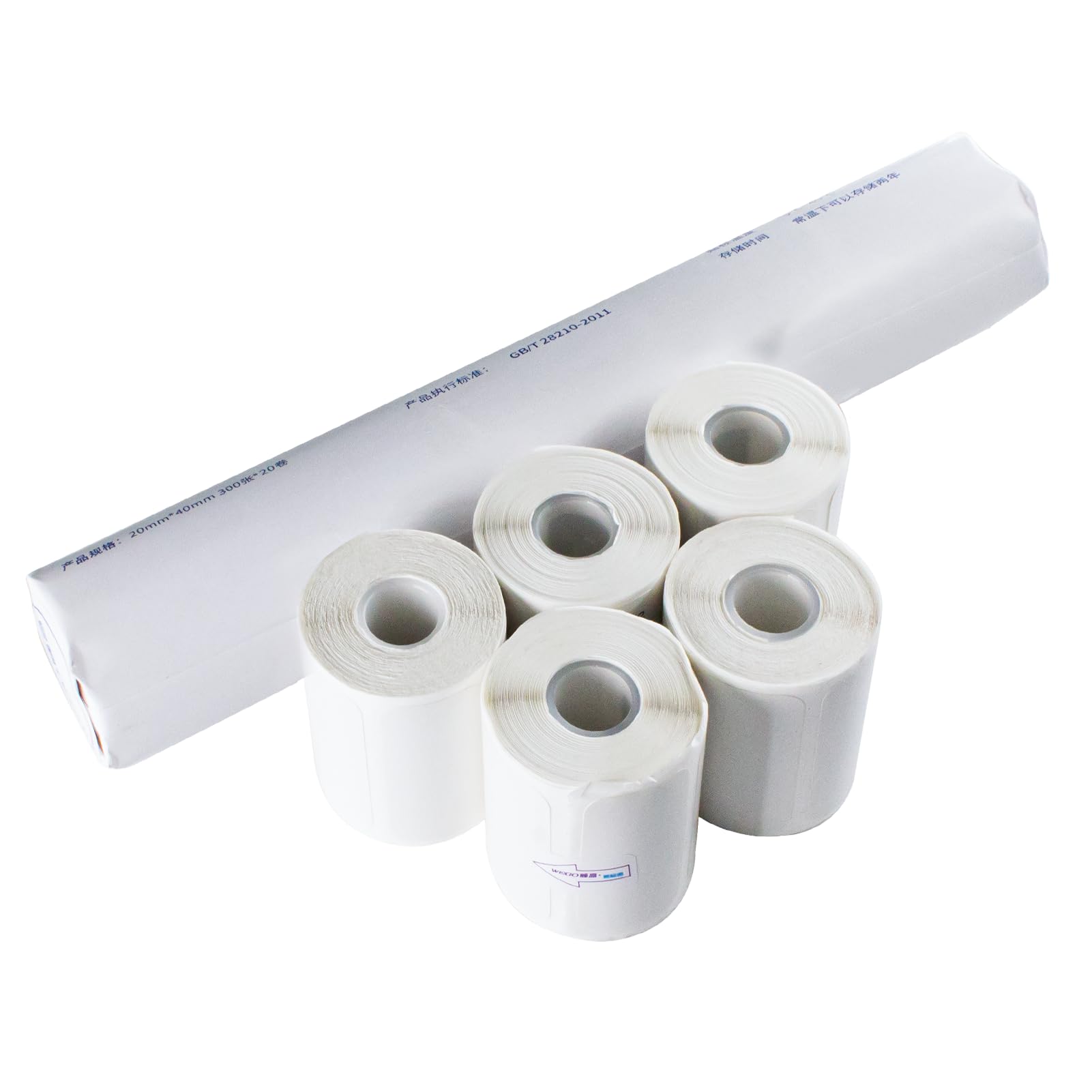symcodeLabel Paper, 5 Packs of 300 Sheets, 0.79"X1.57", White, Waterproof, Thermal Mini Label Printer Paper