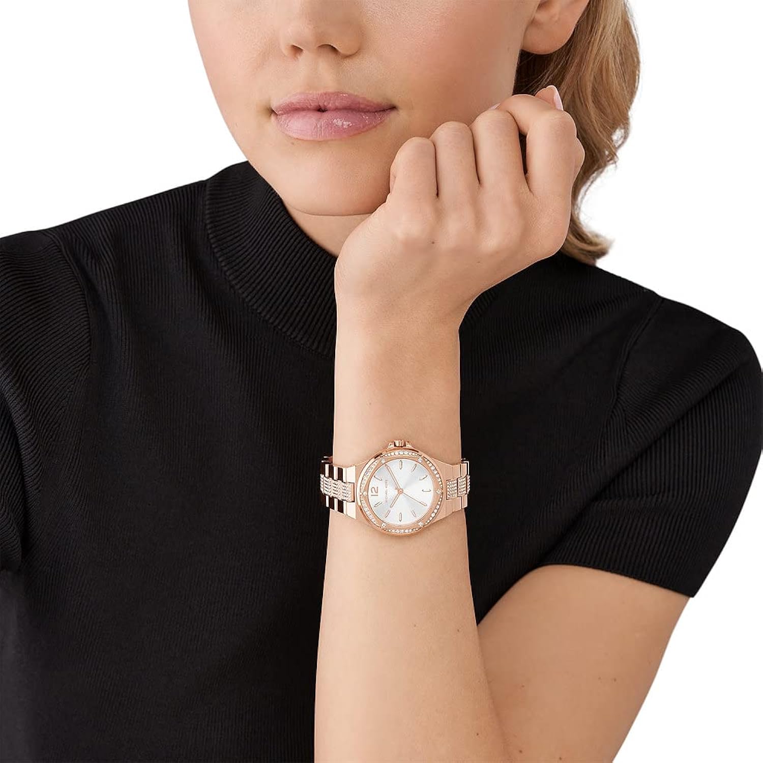 Michael Kors Orologio Per Le Donne, Lennox Movimento A Tre Lancette, Orologio In Acciaio Inossidabile Con Cassa Da 37 Mm