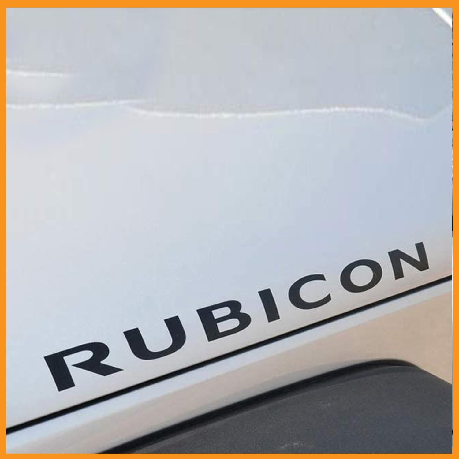 Generico Adesivi Laterali Rubicon per Auto, Nero, 57 x 4 cm, 2 Pezzi, JK e TJ