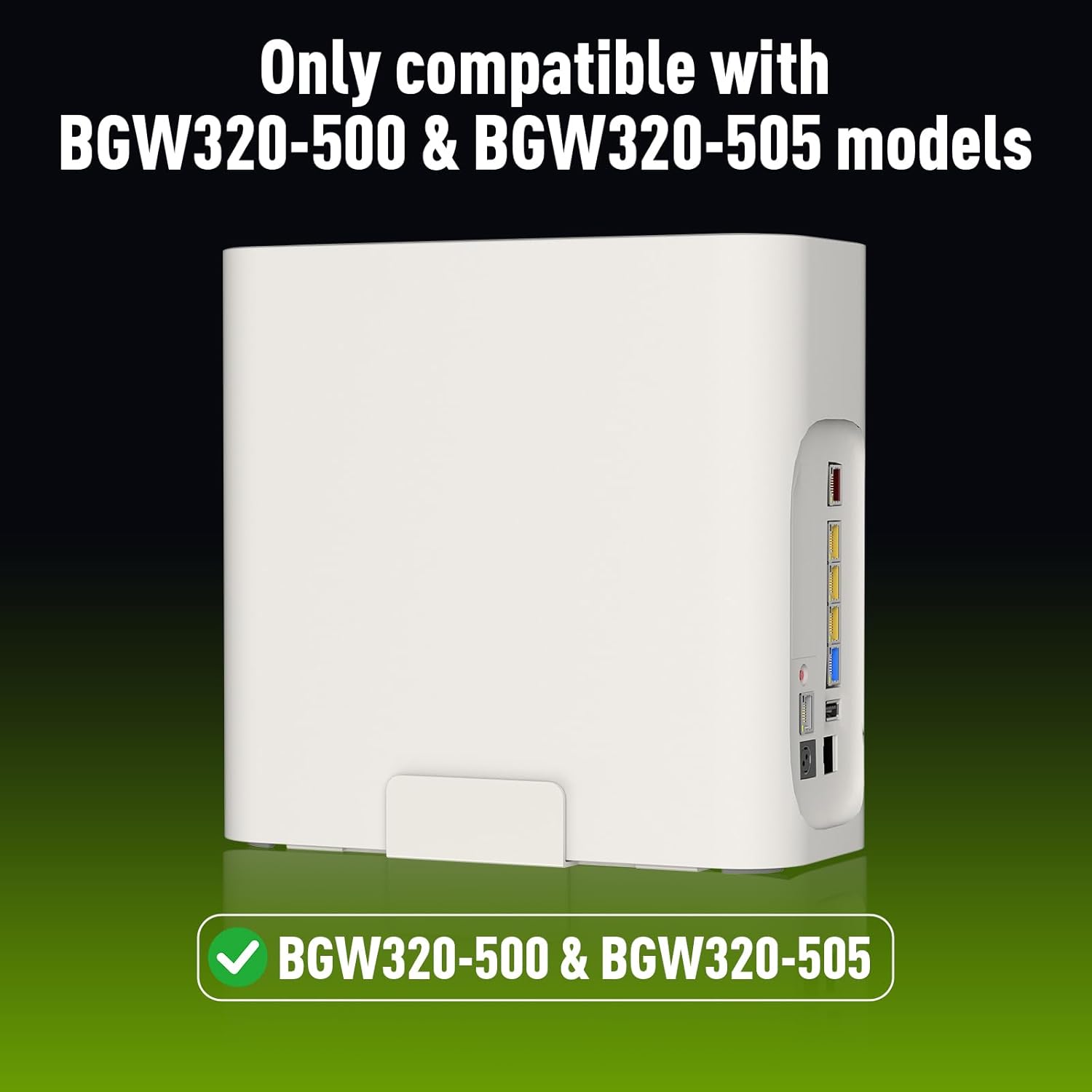 Wall Mount for AT&T Fiber (Arris) BGW320,Heavy Metal Wall Mount for AT&T BGW-320 Internet Modem Gateway +Original Power Bricks Holder,Easy Install with All Hardware Included(White Holder Only)