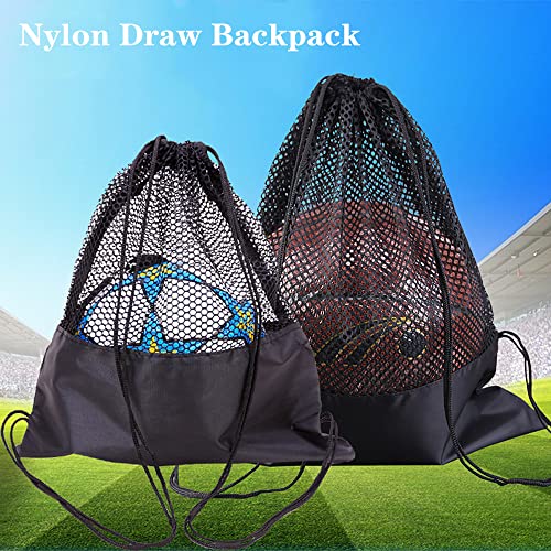BIAEHIPATE 2PCS Football Bag Nylon Mesh Ball Bag Basketball Net Bags Portable Mesh Net Bag Volleyball Bag for Basketball Volleyball Football Outdoor Riding - Image 2