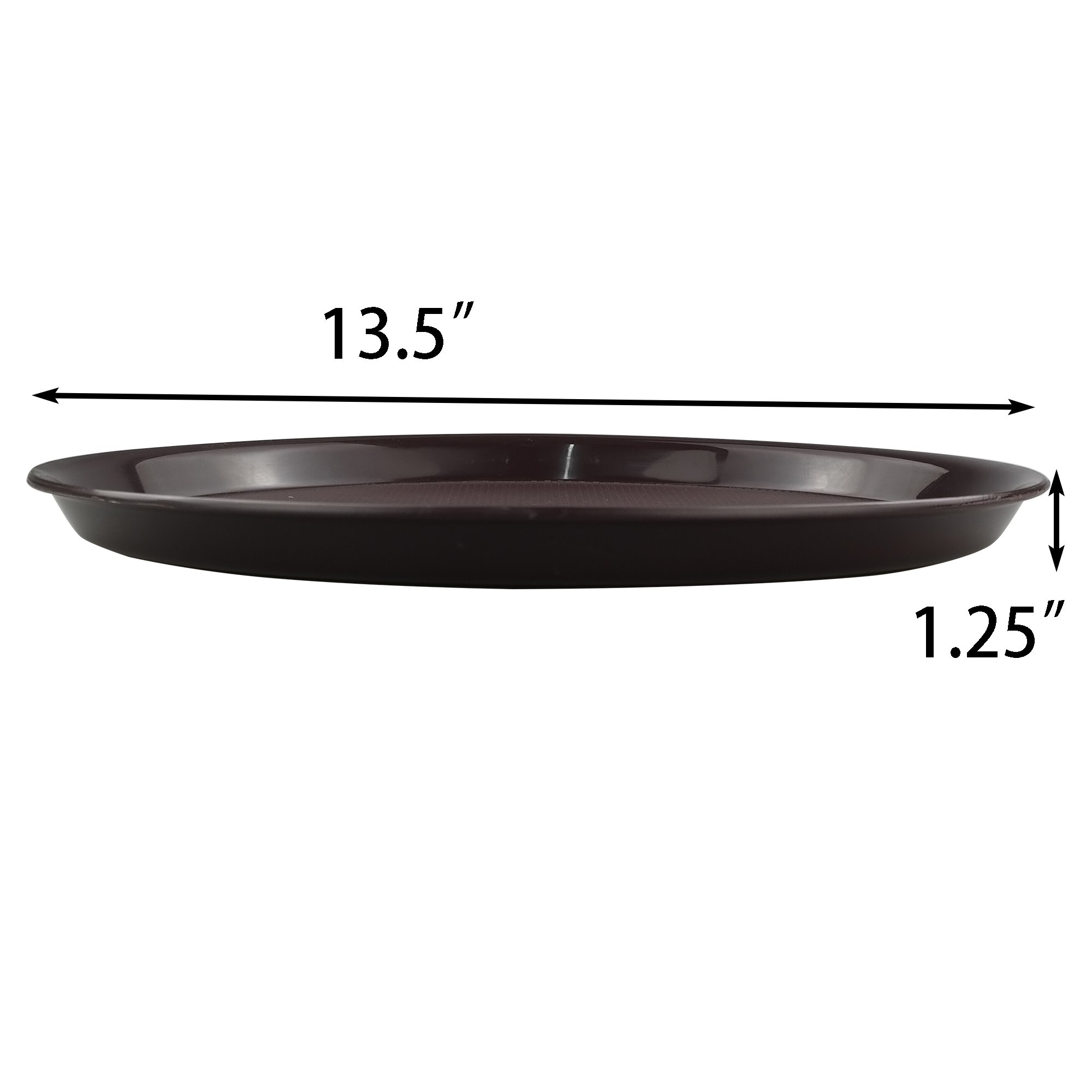 Plateau De Service Rond En Plastique Marron Plat De Service Pour