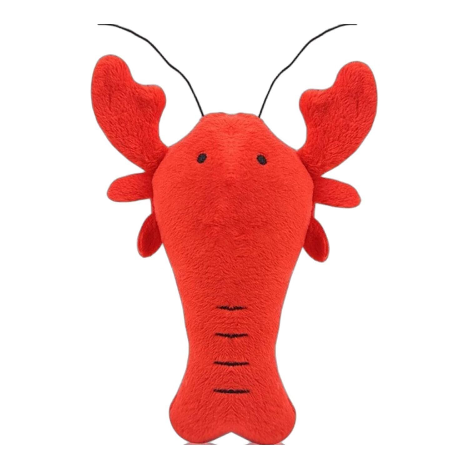 Squeaky Dog Toys, Plush Dog Toys, Dog Teddy Toys, Dog Teething Toys, Puppy Chew Toys for Small Medium Dogs | Red lobster