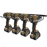 Drill Holder, Power Tool Organizer, Wall Mount 4 Cordless Metal Shelf Holder, Utility Storage Rack for Dewalt Cordless Tools for father day gifts