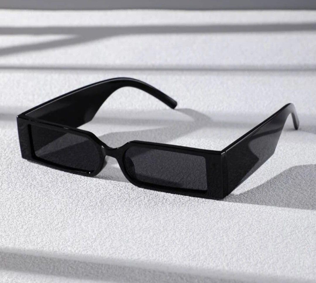 Unisex Stylish Round Sunglasses,Driving Glasses for Cars, Bikes, Outdoor Sports,White Black Retro Vintage Non-Polarized Sunglasses Square Eyewear (model/bk_BZR)-image-36