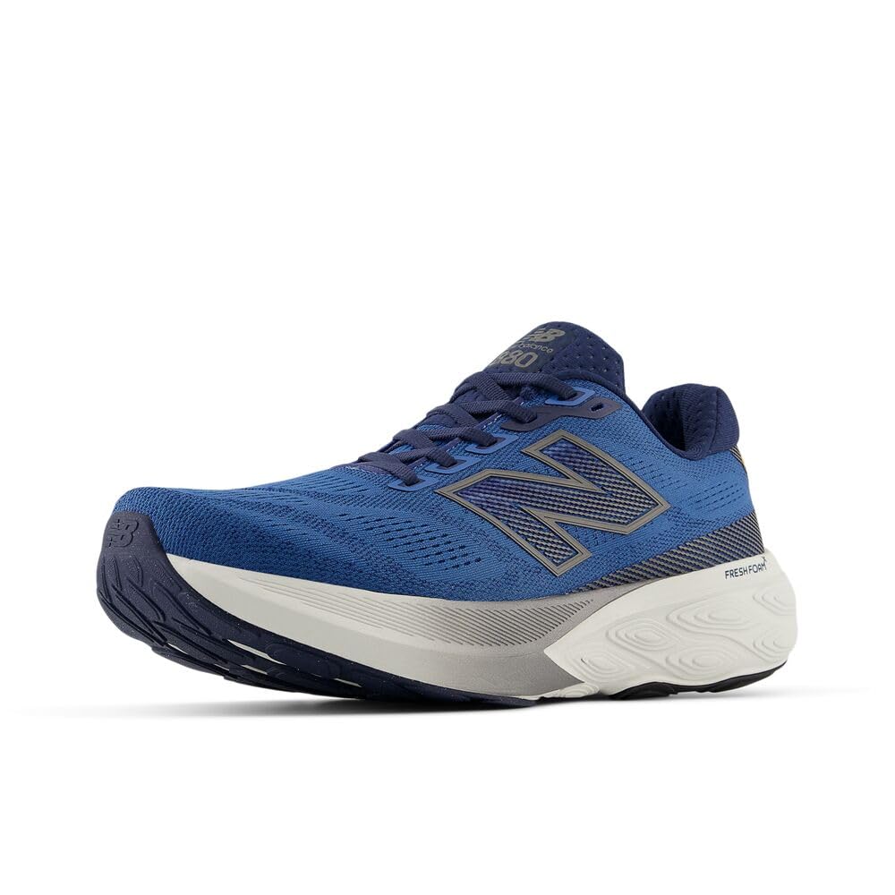 New Balance Men's Fresh Foam X 880 V15 Running Shoe, Sea Stone/Nb Navy/Marmalade, 11.5