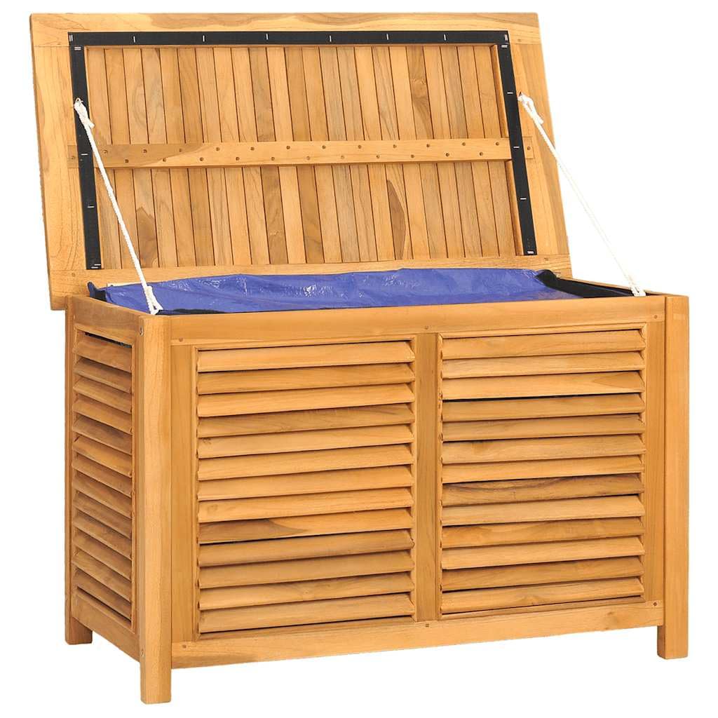 Fengshui Scatola da giardino in legno di teak, 90 x 50 x 58 cm, in legno | sacchetto in PE impermeabile, vernice a base d'acqua, molto spazio, istruzioni di montaggio incluse (lingua italiana non