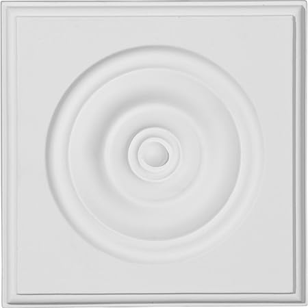 Ekena Millwork PB05X05X01TR 5 3/4-Inch W x 5 3/4-Inch H x 1 1/8-Inch P Traditional Bullseye Plinth Block