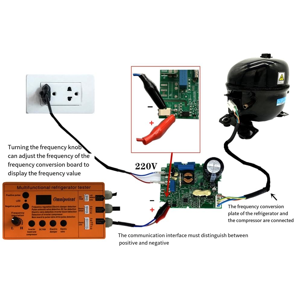 nevera tarjeta inversor compresor válvula solenoide ventilador puerta de aire probador válvula eléctrica herramienta fallo Accesorios
