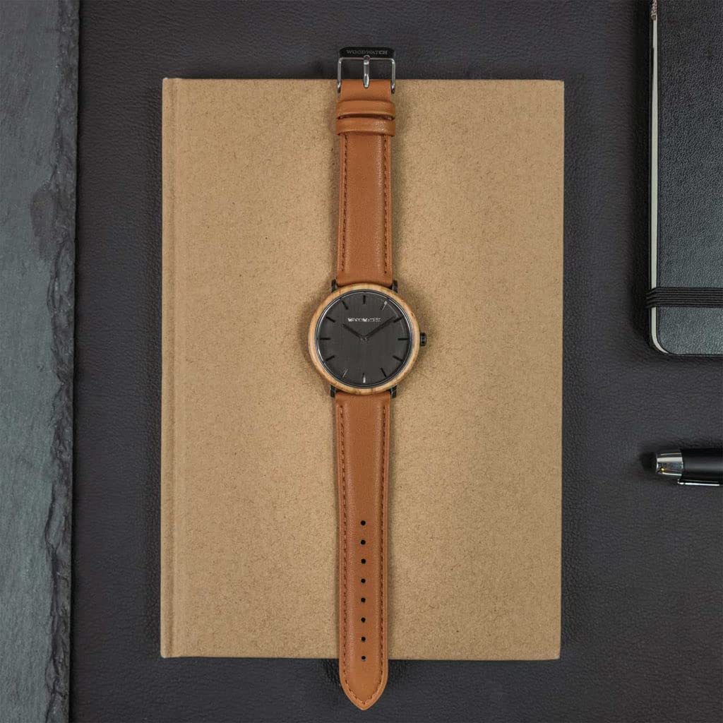 Kentucky Whiskey Barrel - Dark Brown Cactus | Reloj de Madera Hombre de Pulsera Premium | Wood Watch for Man | Producto Eco Friendly, plantamos 1 árbol por Cada Reloj