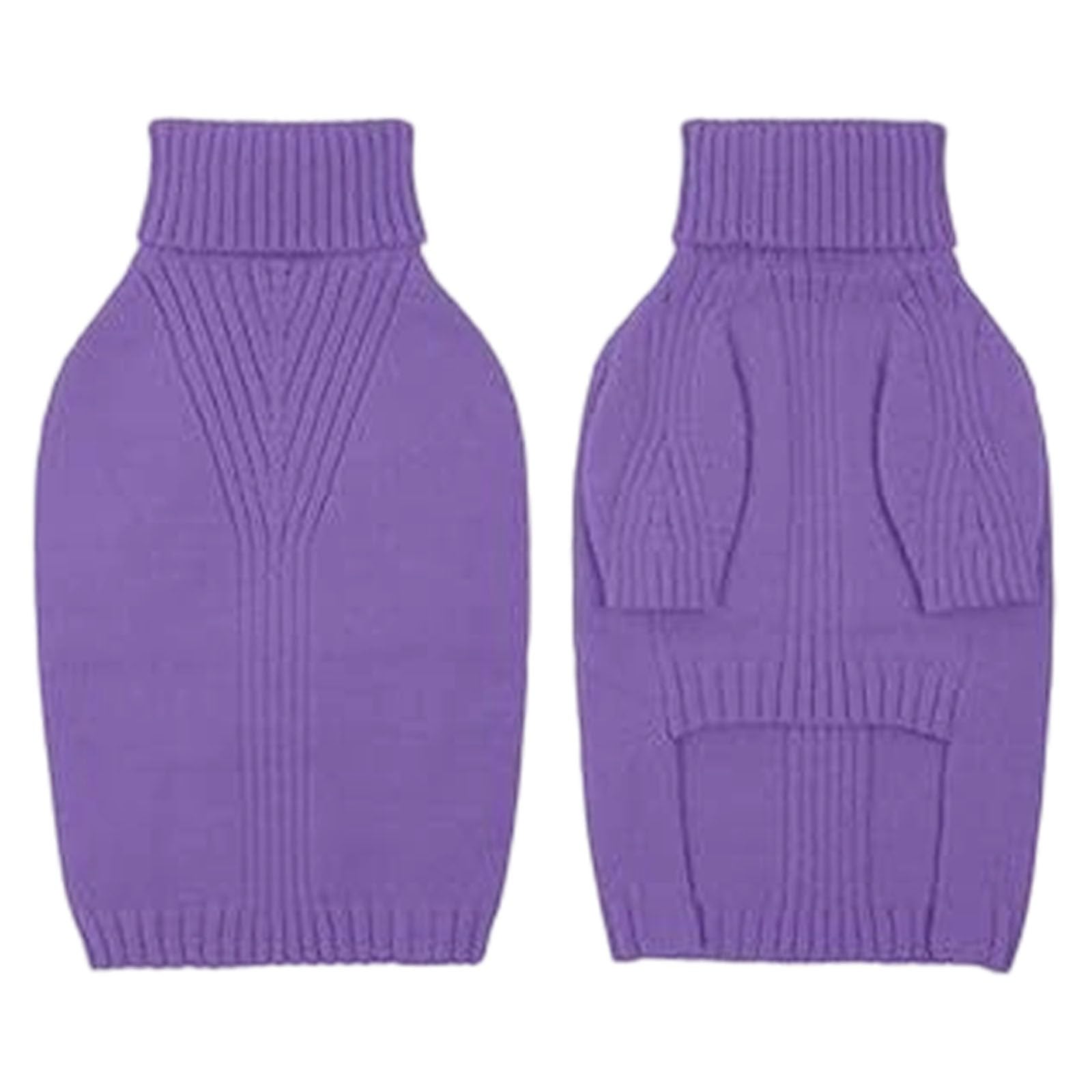 Hundepullover, Thermostrick, Großer Hundepullover, Hundepullover Mit Rollkragen, Hundepulli Für Hunde Und Katzen, Wärmend & Bequem Hundebekleidung,Für Kalte Tage (Purple, XXXXL)