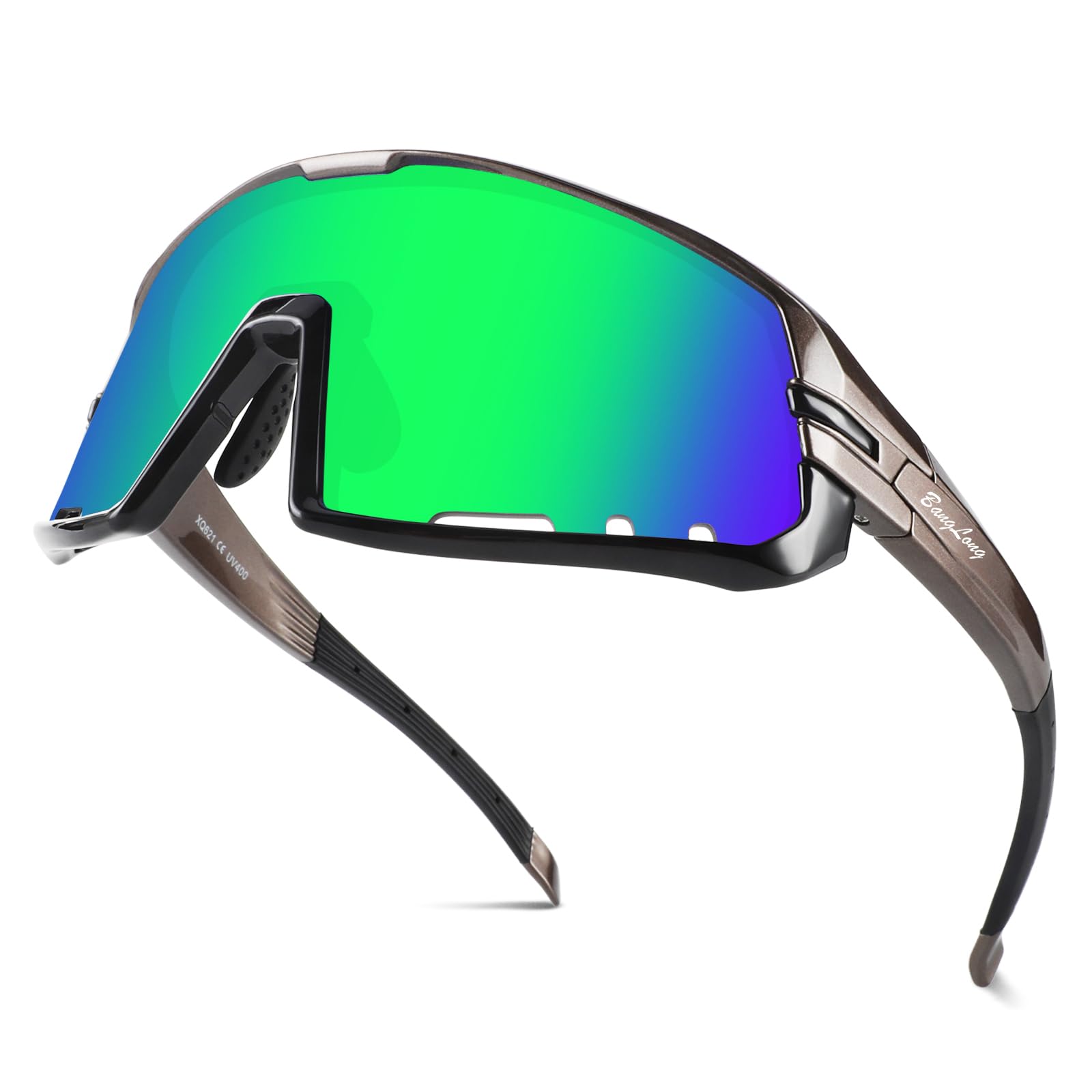 BangLong Sports Sunglasses for Men Women - UV400 Protection Sun Glasses for Running Cycling Baseball Fishing