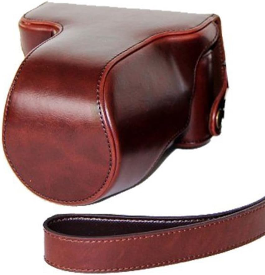 Dengpin Detachable Retro Protective Leather (Oil Skin)Camera Case,Bag for Fujifilm X-M1 XM1 X-A1 XA1 with Shoulder Strap(Coffee Color)