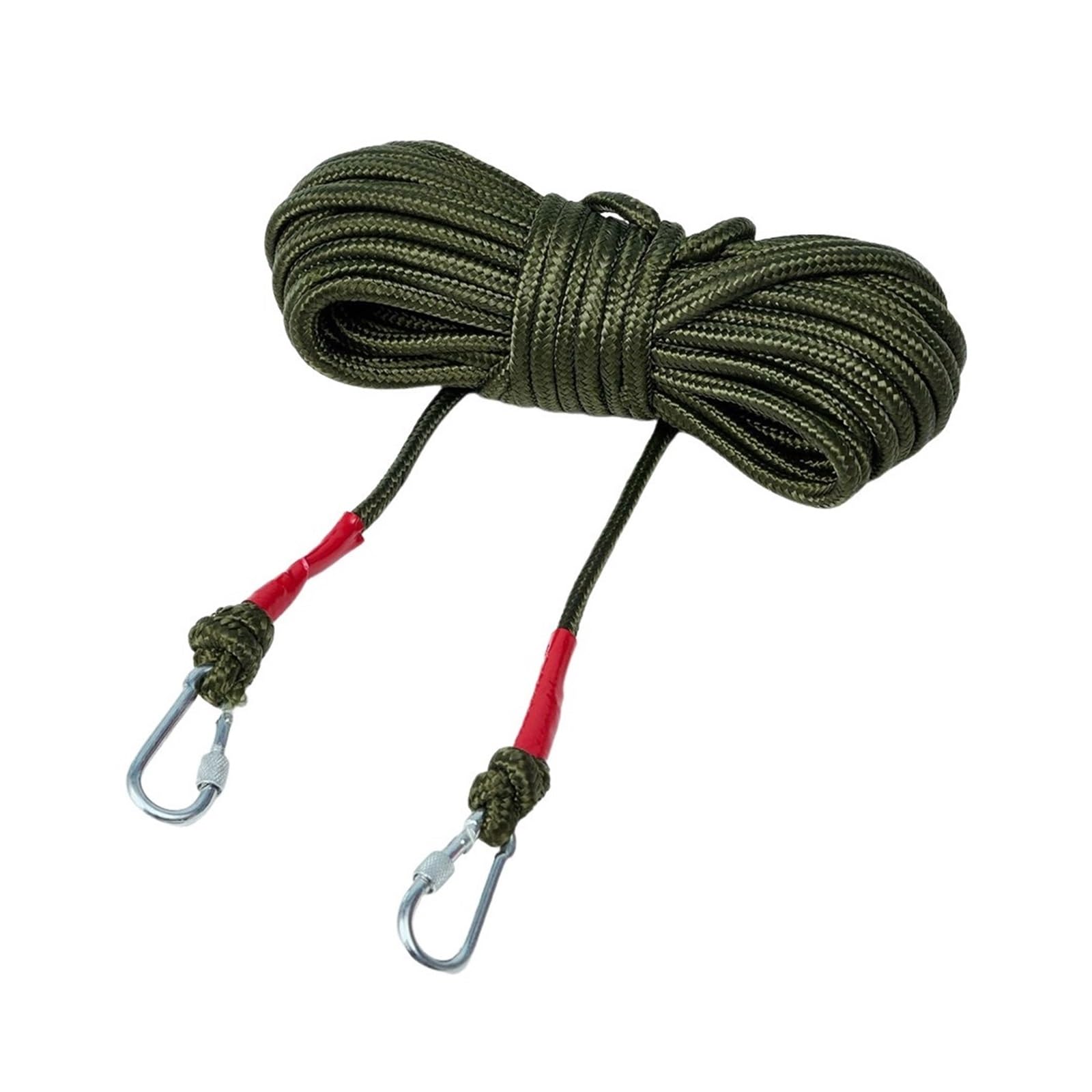 Wäscheleine, Windfeste Wäscheleine mit 2 Haken, dickem Stahldraht, rutschfesten Stoffaufhängeclips, hohe Festigkeit, tragbar(Green)