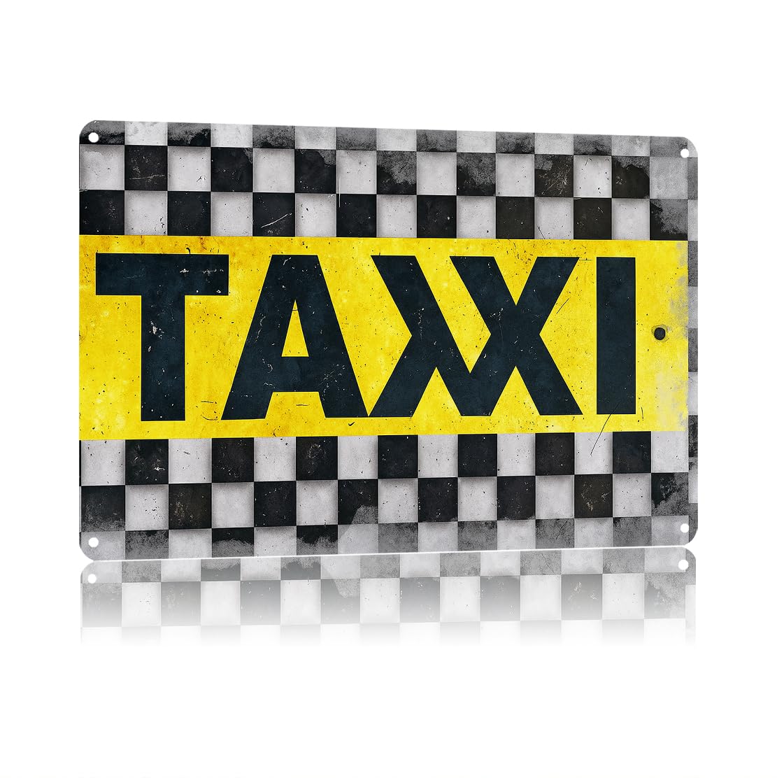 KWQDOZF Funny Metal Signs Posters TAXI Sign Wall Art for Yard Outdoor Lawn Garden Home Decor 8X12inch