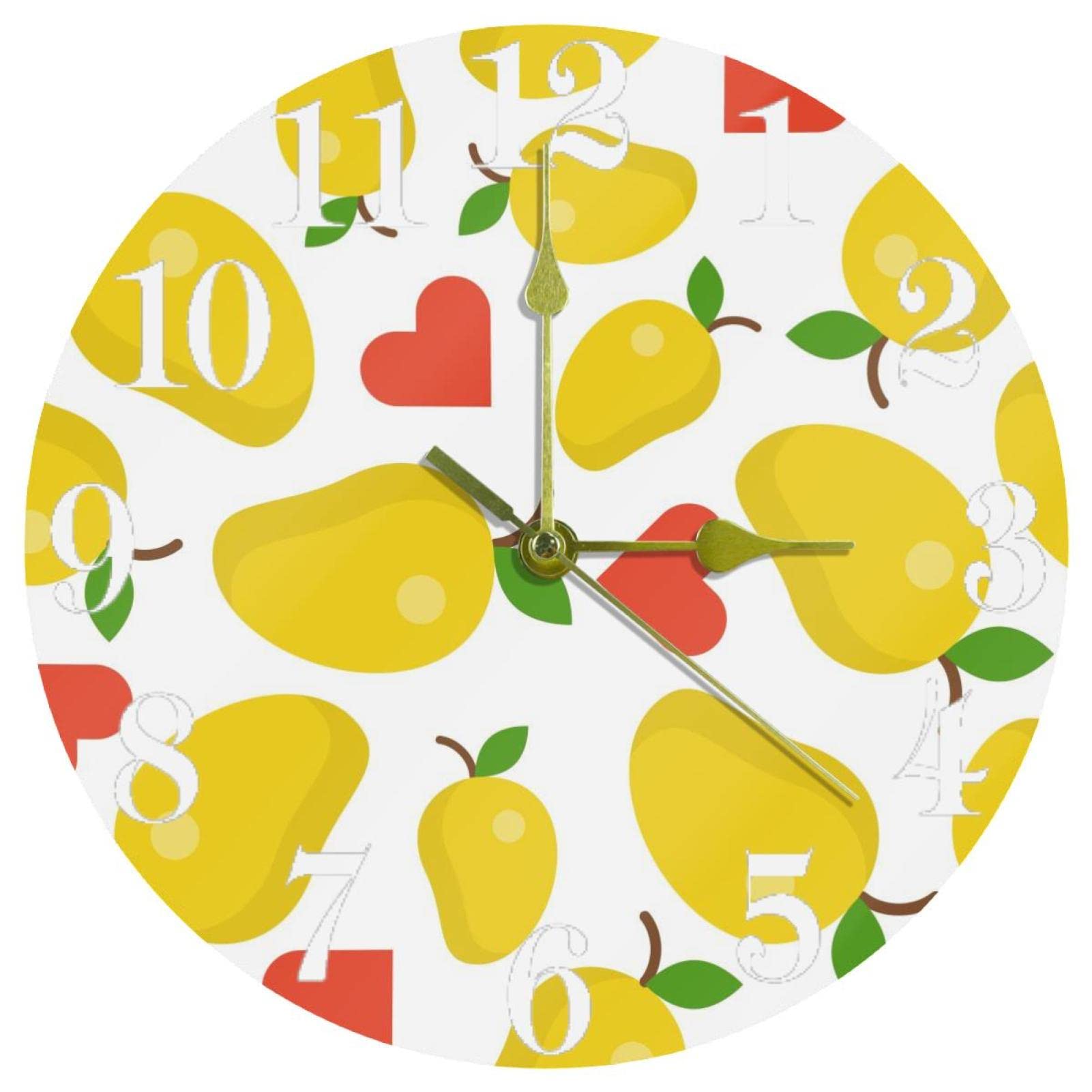 Horloge tropicale pour cuisine et maison cadran rond coloré