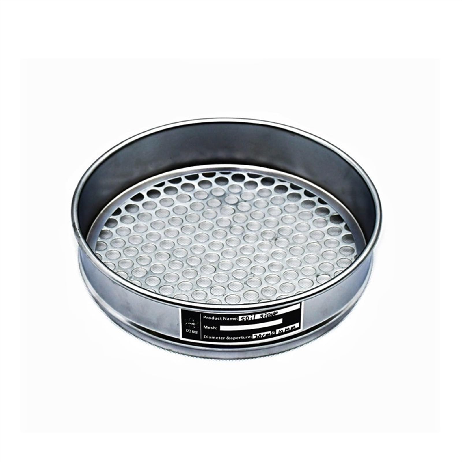 Horticultural Soil Sieve Galvanized Round Hole Screen Blueberries Bodh Beads Sampling Sieve Diameter 20cm Hole Diameter 1-40mm (Size : 2.0mm)