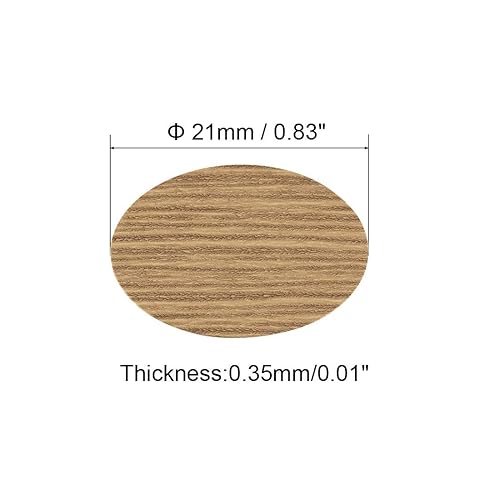 Miniatura 4 de uxcell Adhesivos autoadhesivos de plástico texturizado para muebles de madera, gabinete, estantería, placa de 0.827 in de diámetro, 108 piezas en 2
